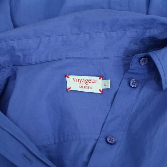Voyageur By Mersea Brontë Relaxed Button Up Shirt Top Oversized Cotton L - Picture 6 of 10